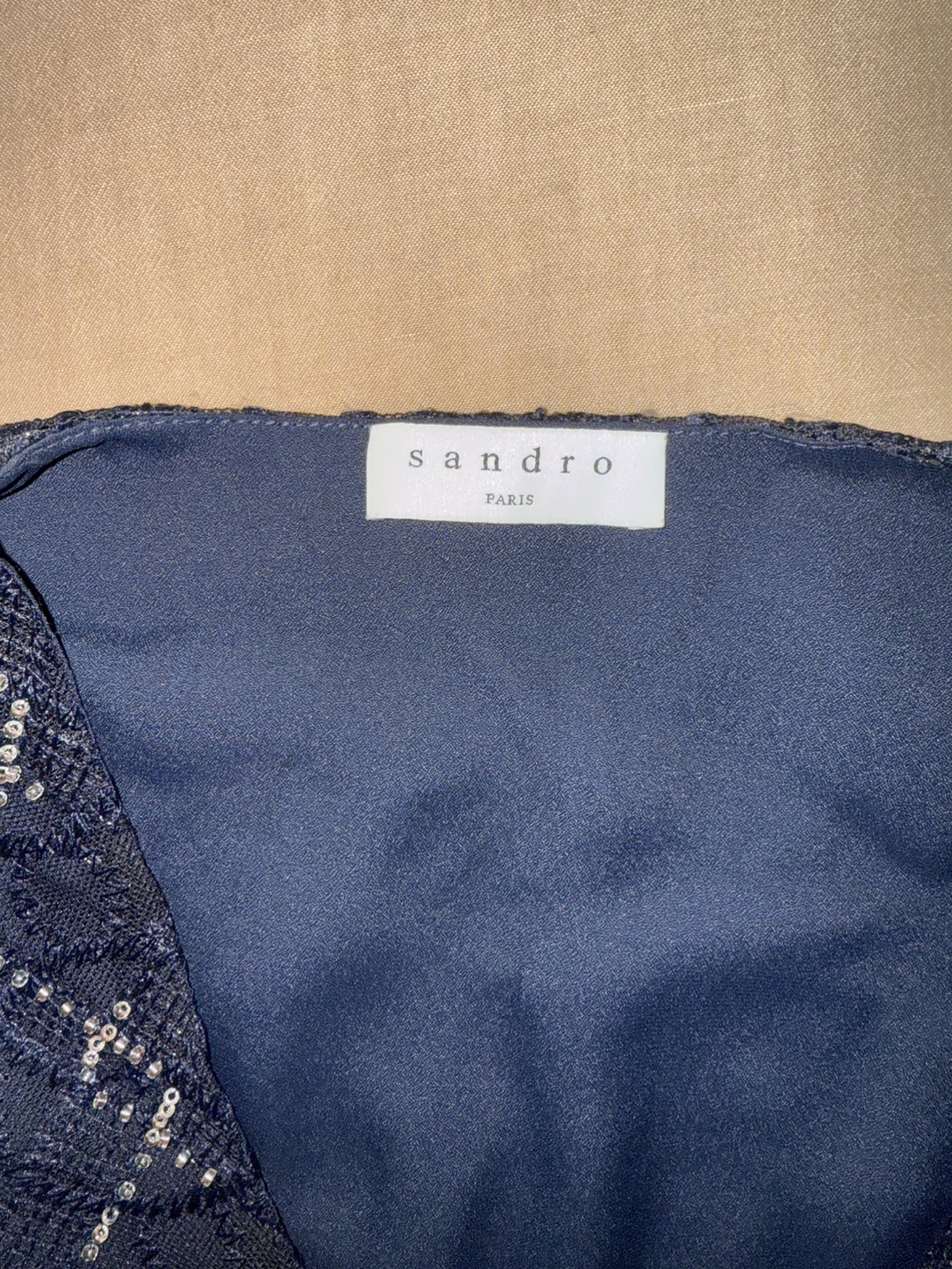 Sandro Paris Navy Lace Dress - photo 3