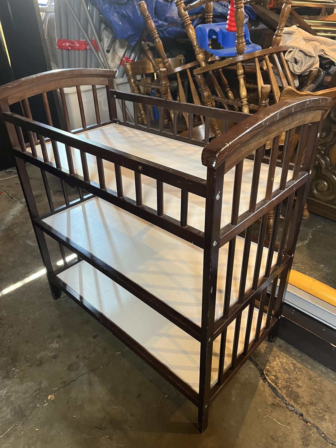 Dark Brown Wood Changing Table - photo 2