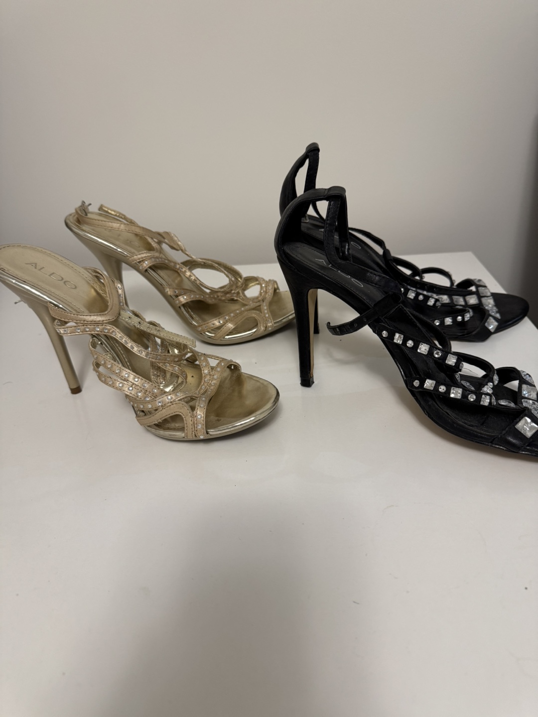Aldo 2 pairs of high heels Black & Gold - photo 4