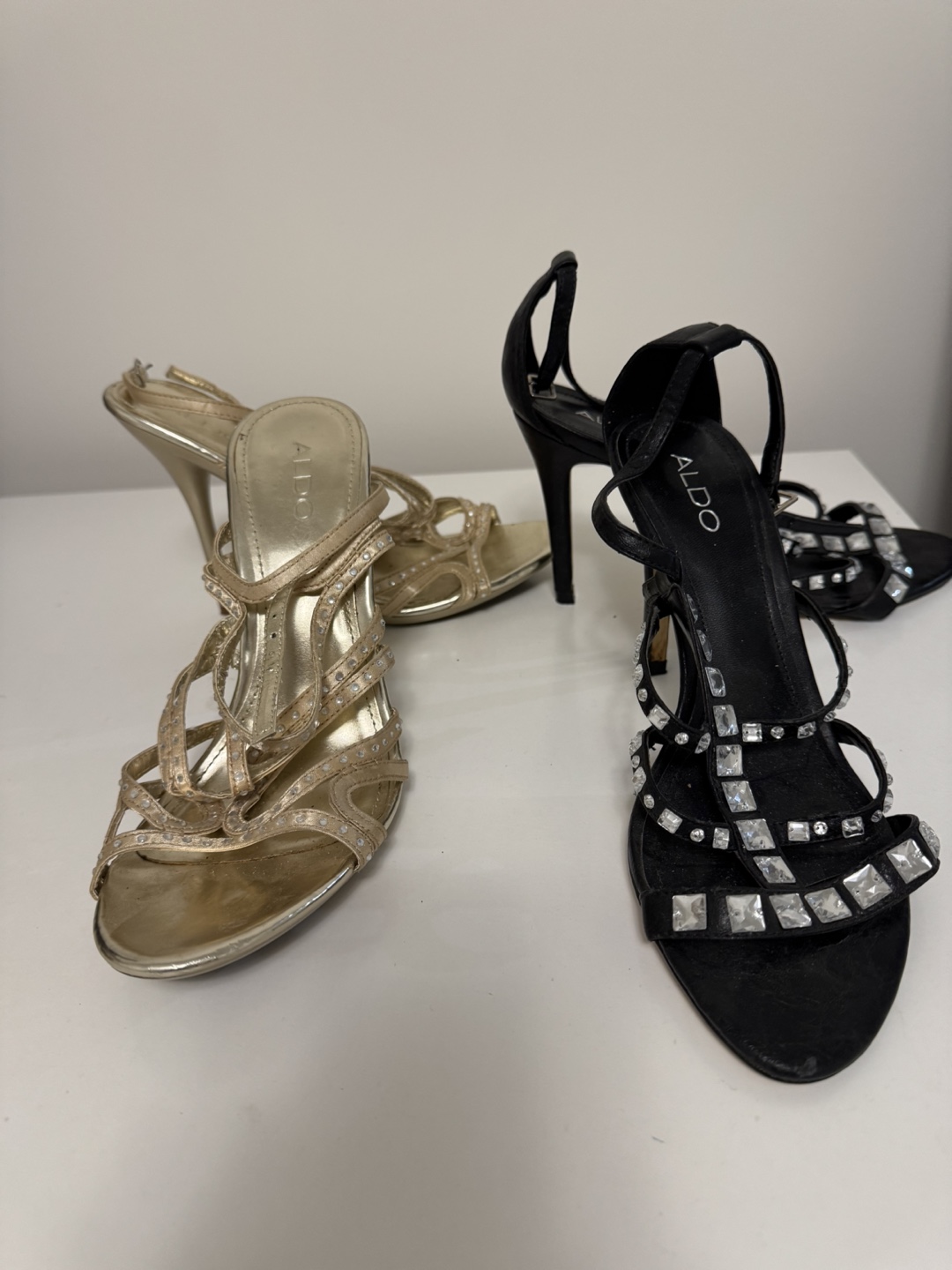 Aldo 2 pairs of high heels Black & Gold - photo 3