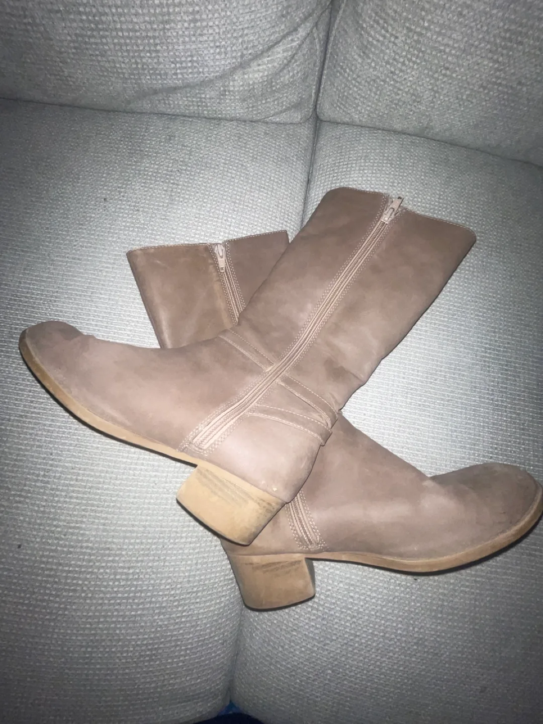 Taupe Boots with Buckle Detail thumbnail