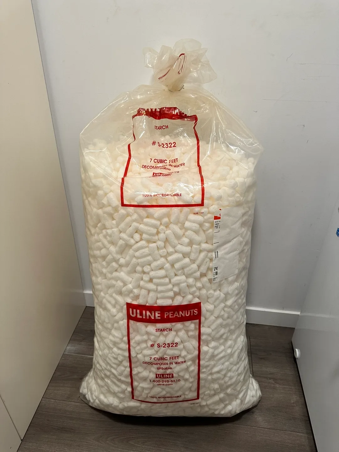 Uline Starch Packing Peanuts - 7 Cubic Feet thumbnail