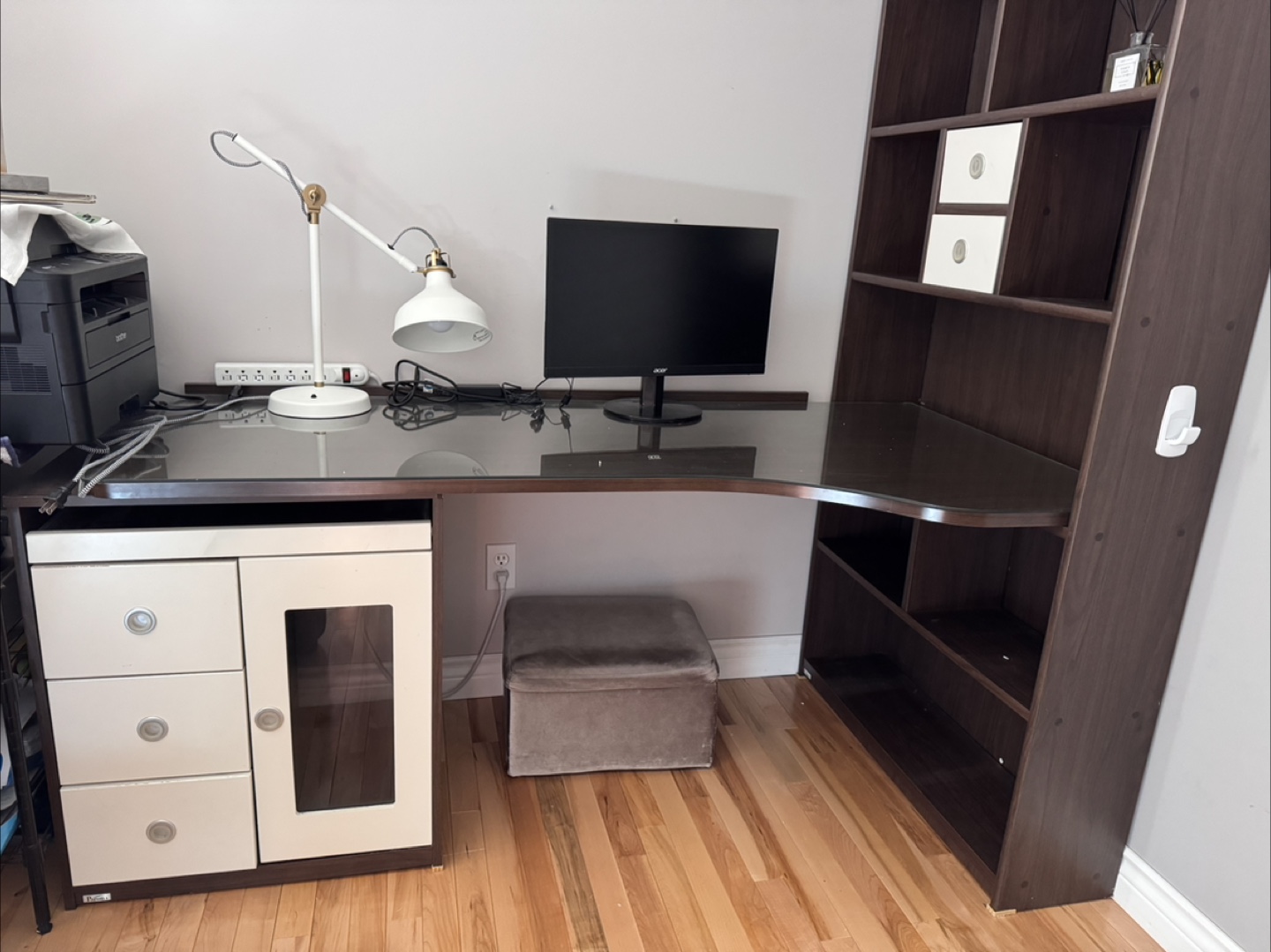 Desk with Storage Cabinet - photo 4