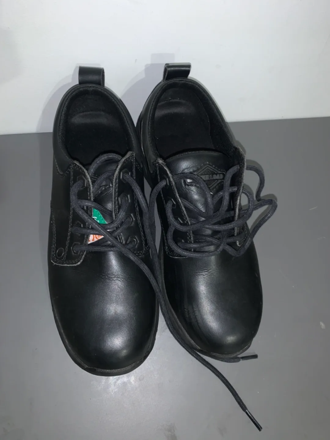 Men's Black Leather Work Shoes thumbnail