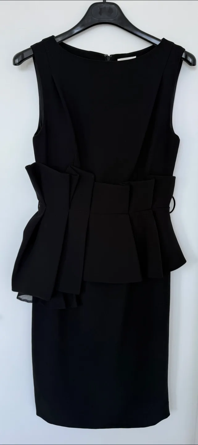 Brand in Japan Black Dress with Peplum Detail thumbnail