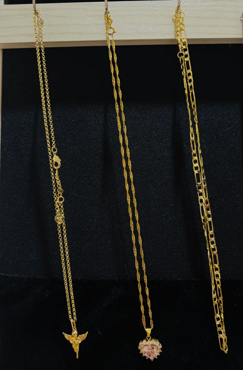 Gold Tone Necklaces - Angel, Heart, Chain thumbnail