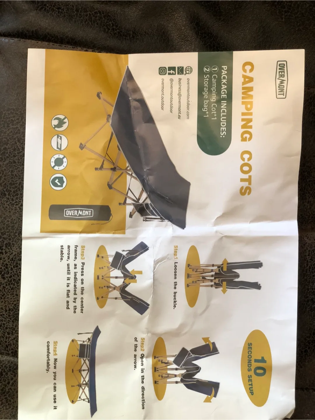 Overmont Camping Cot - Lightweight & Portable thumbnail