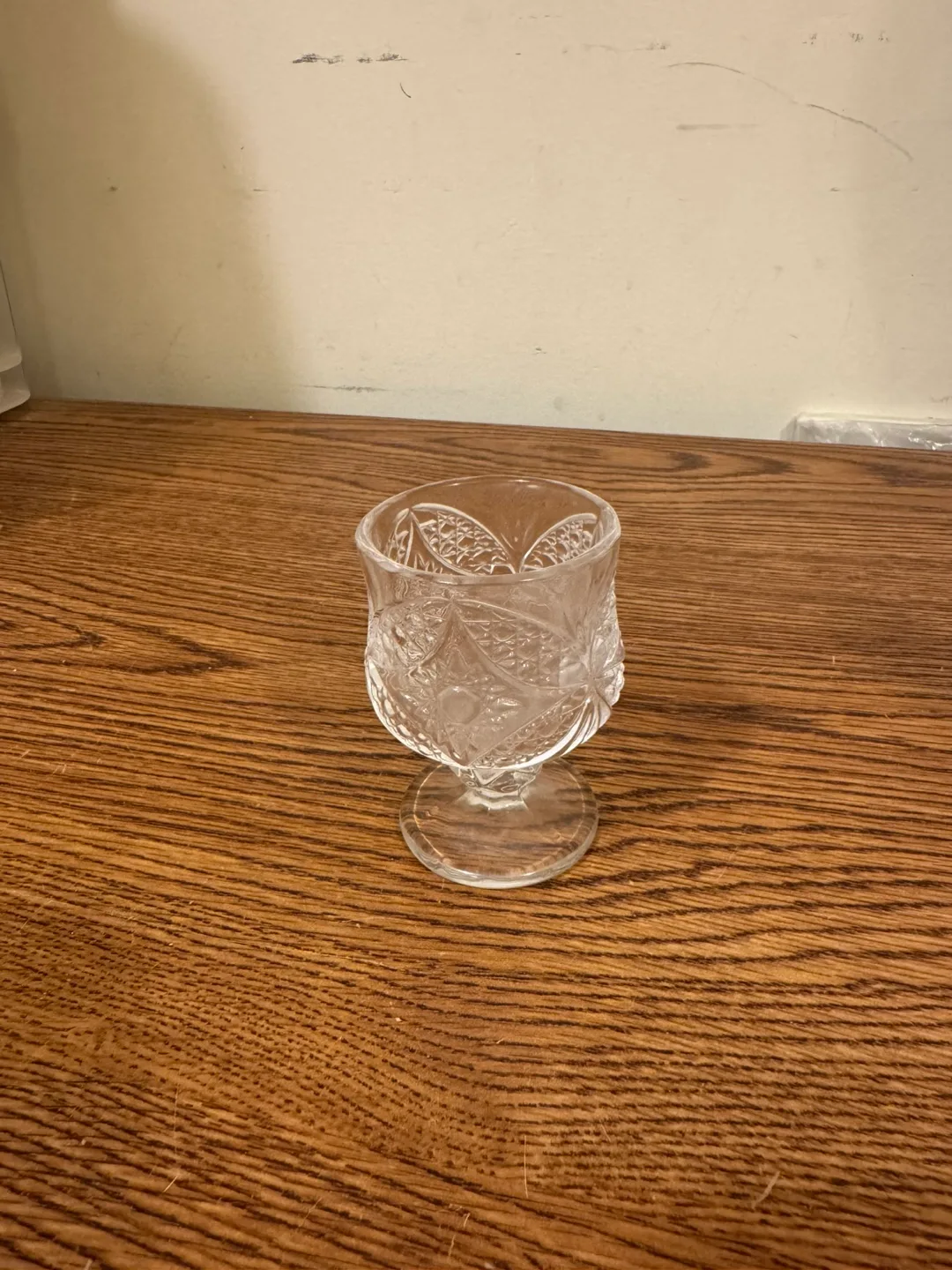Vintage Cut Crystal Glass shot glass thumbnail