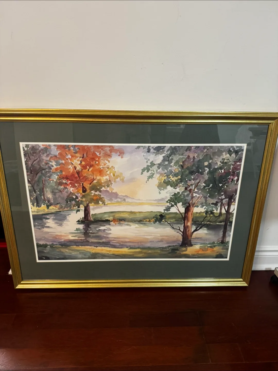 Framed Watercolour Landscape Painting thumbnail