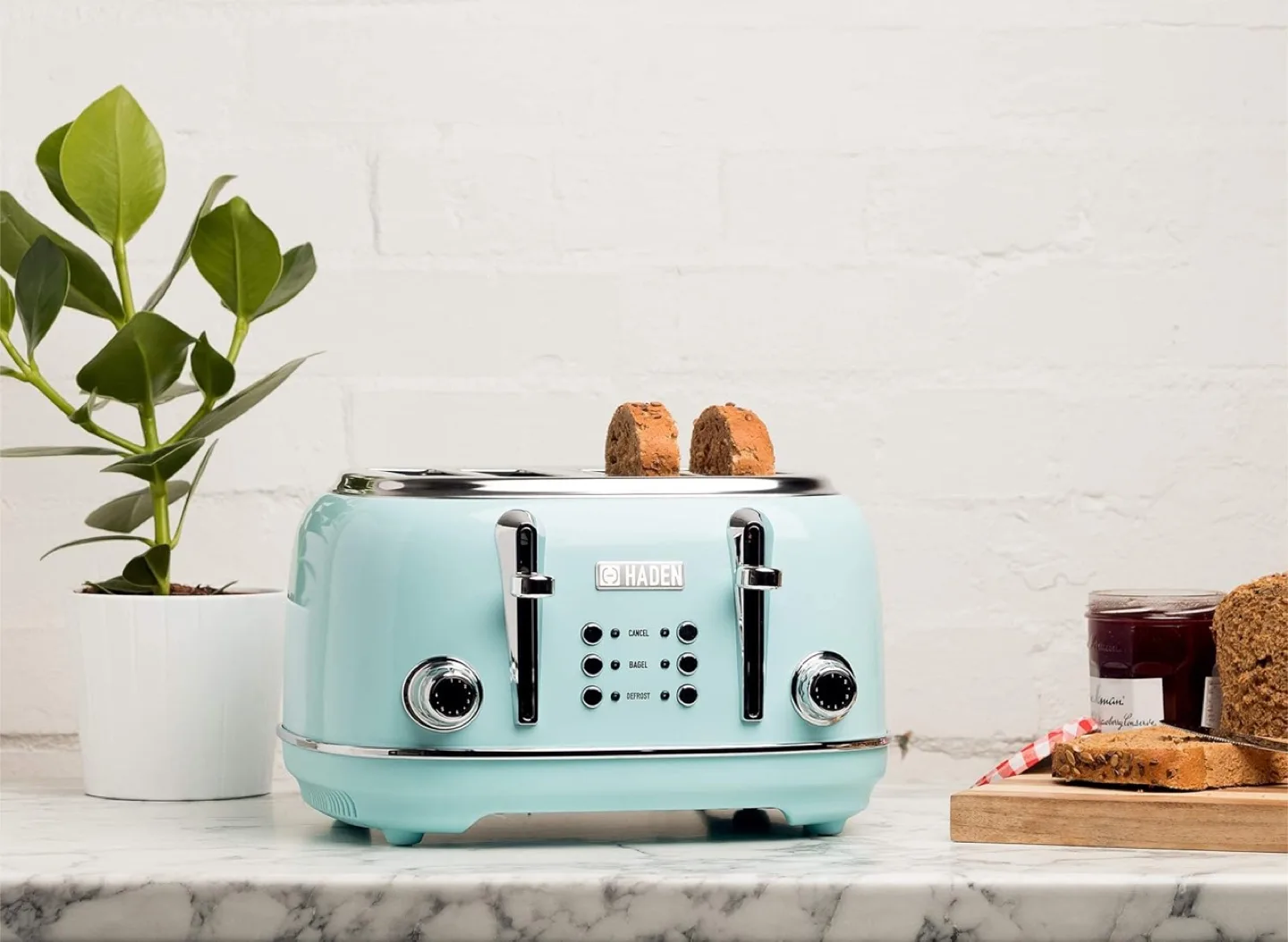 [Made in England] Haden Heritage 4-Slice Toaster – Mint Blue thumbnail