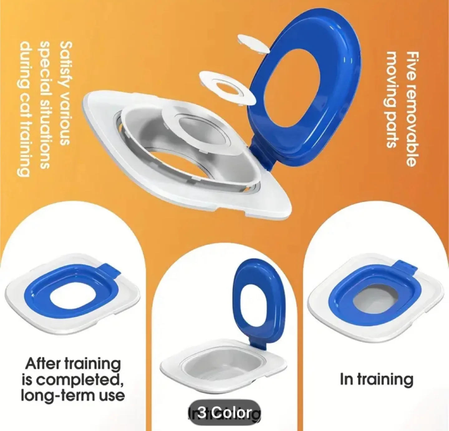 Like NEW Cat Toilet Training Seat with multi training sets image indicator(3)