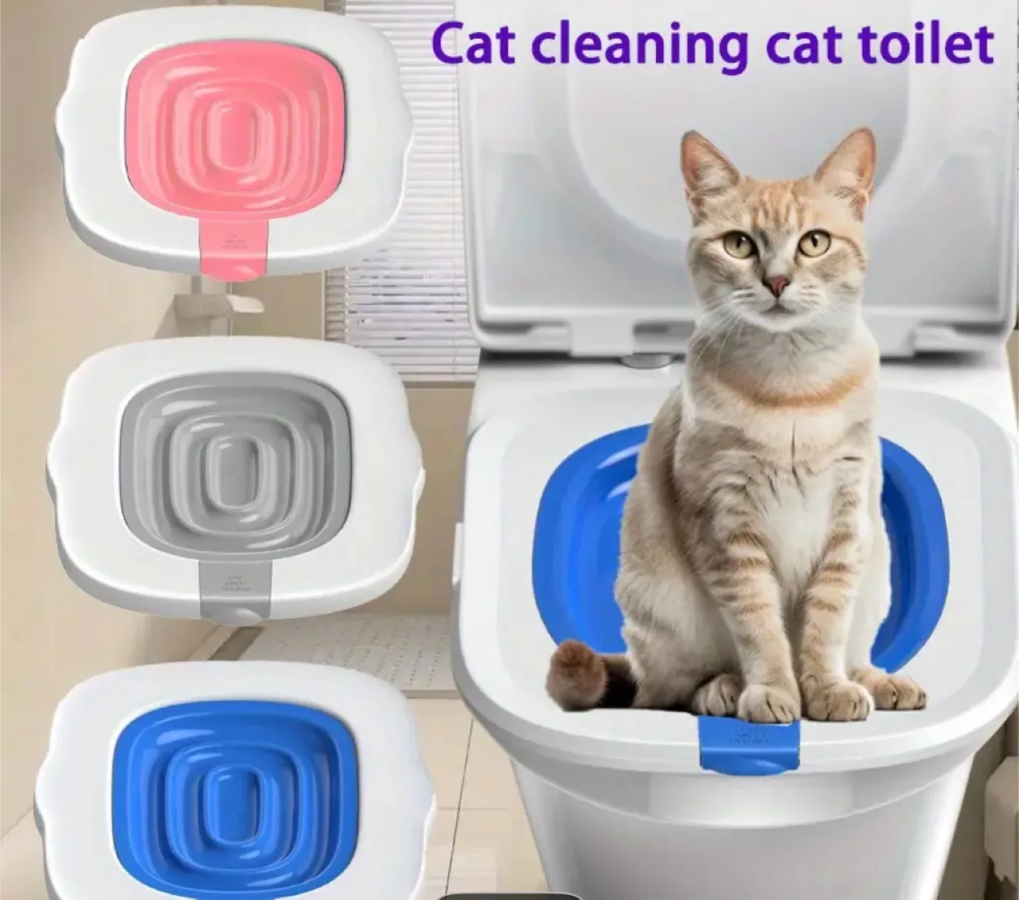 Like NEW Cat Toilet Training Seat with multi training sets thumbnail