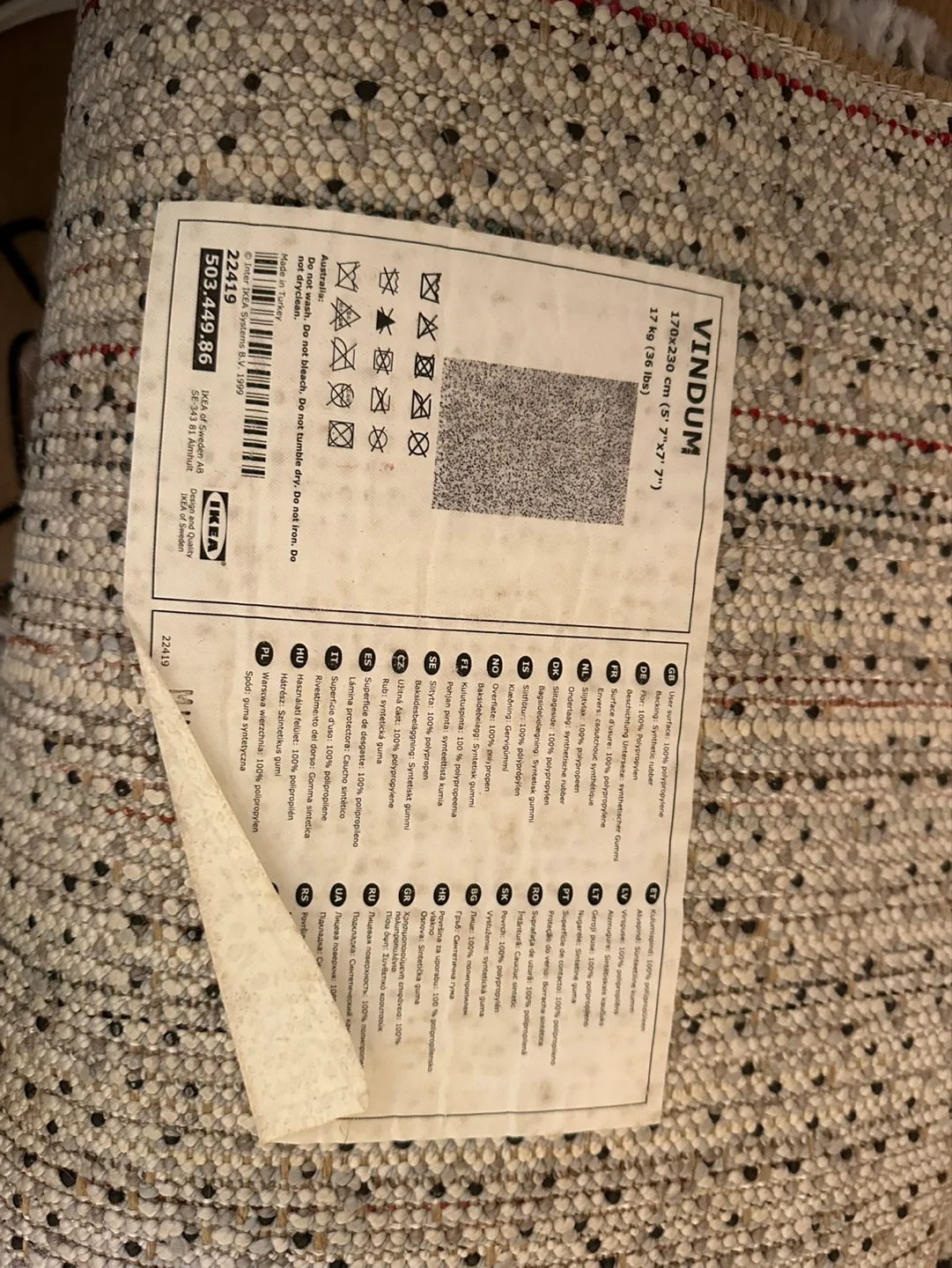 IKEA Vindum Rug - 5'7" x 7'7" image indicator(3)