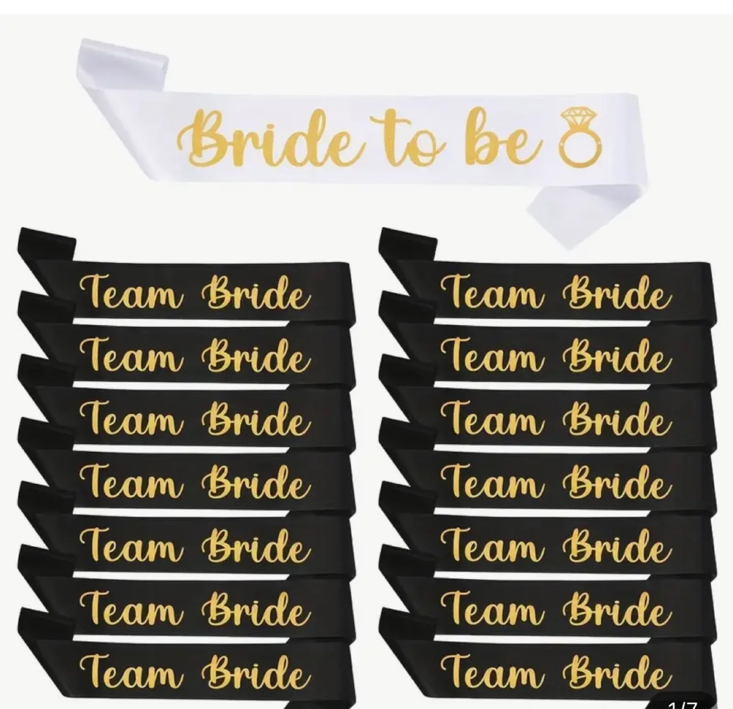Bride to Be & Team Bride Sash Set thumbnail