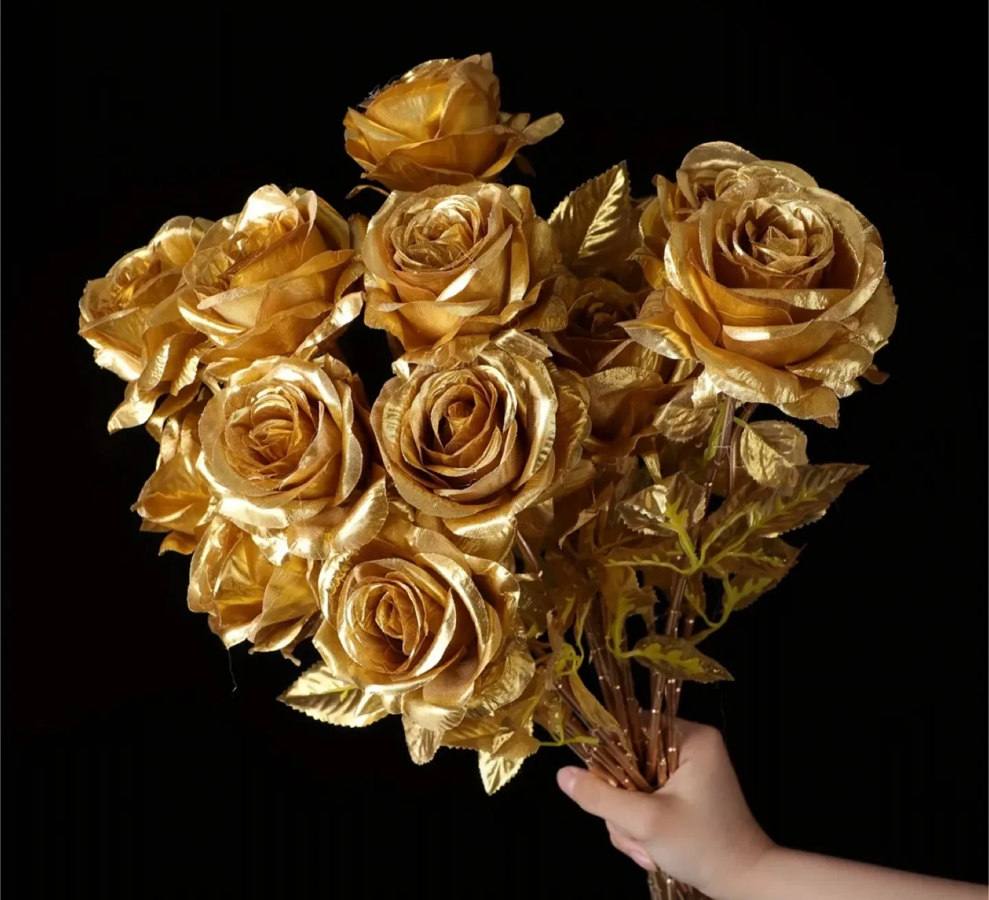 Gold Artificial Roses - Floral Decoration bachelorette thumbnail