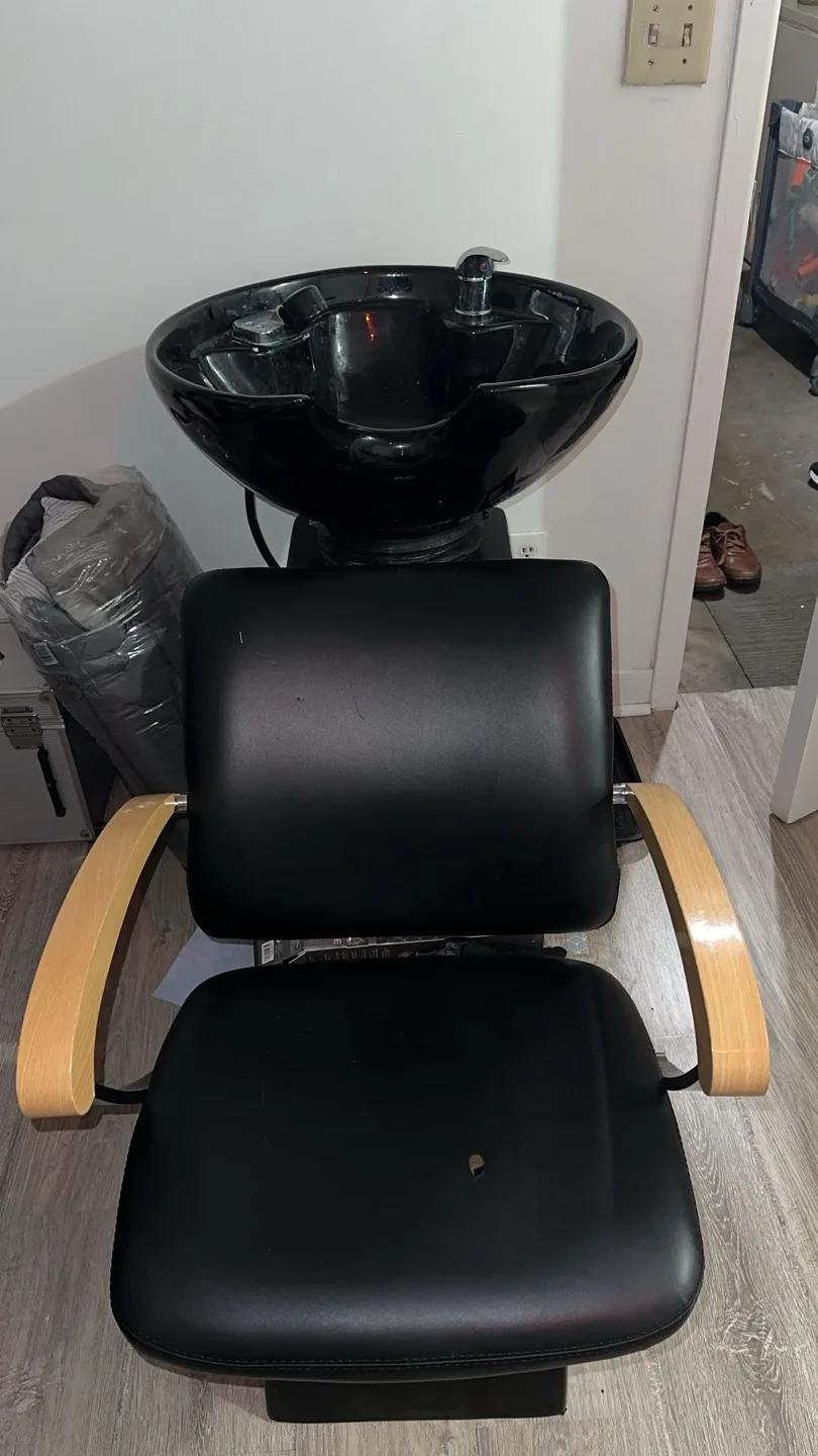 Salon Shampoo Bowl & Rolling Cabinet thumbnail