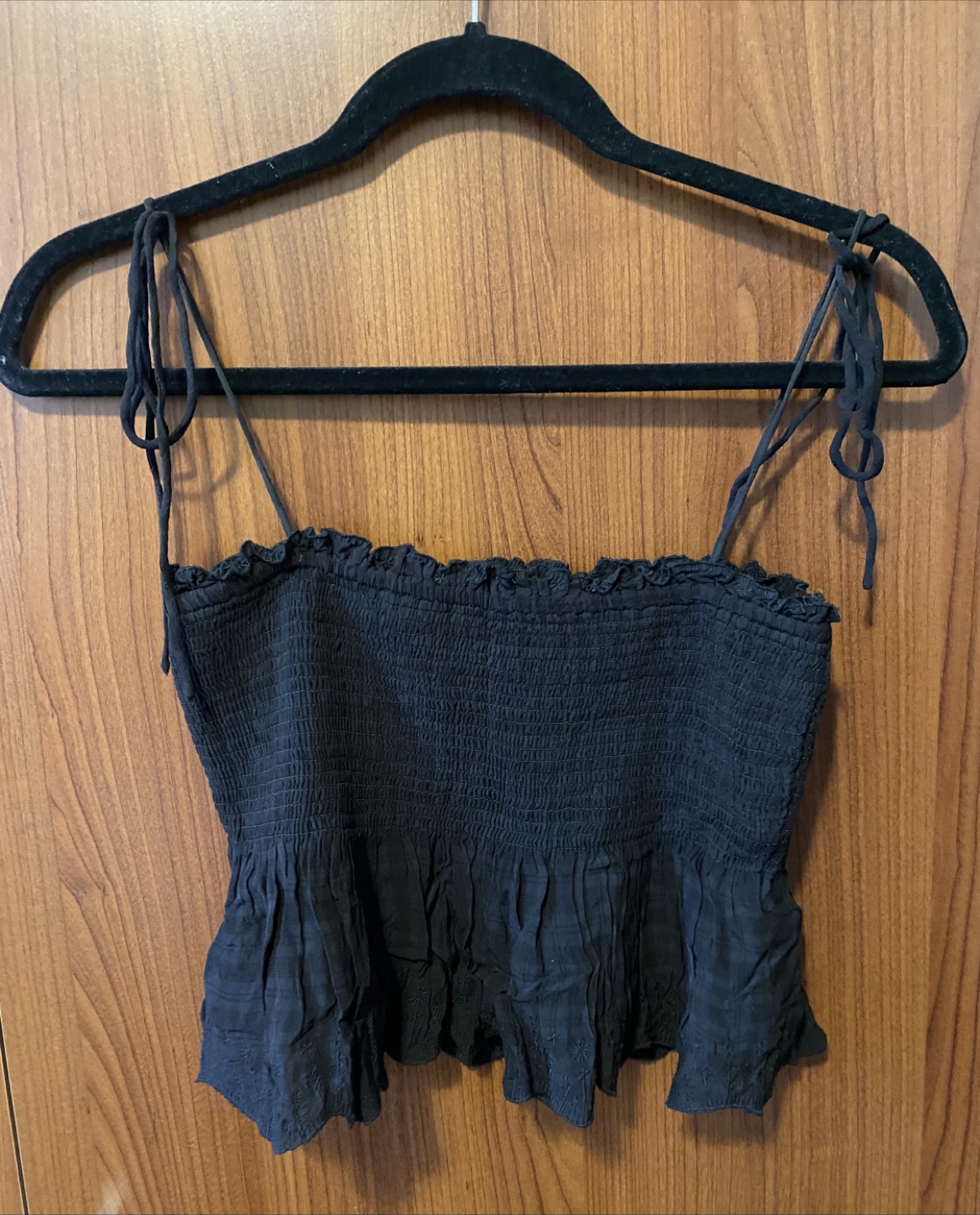 Black Viscose Wilfred Crop Top