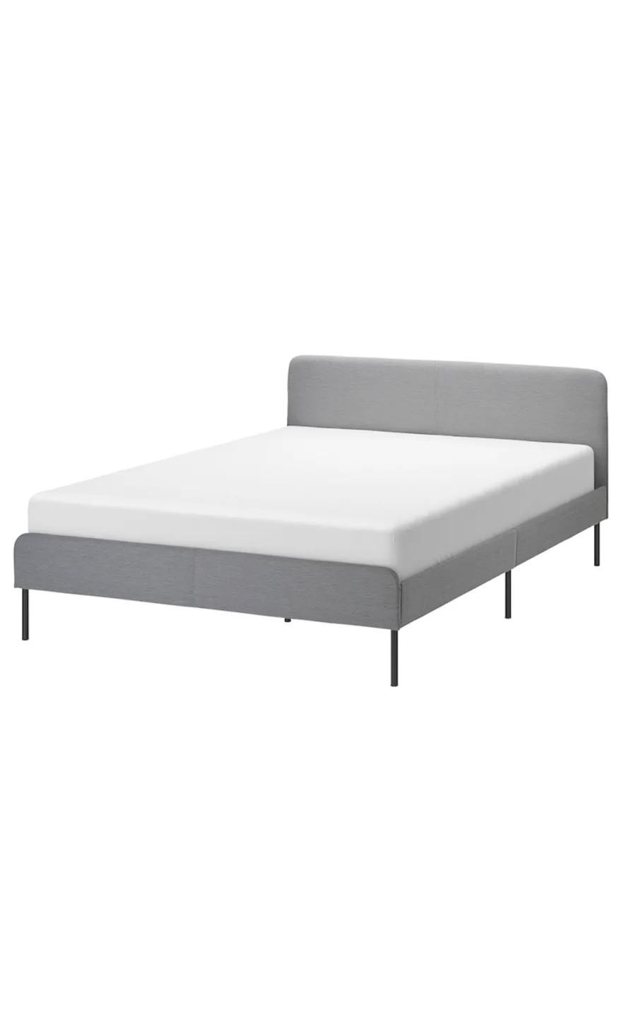 IKEA SLATTUM Full/Double Bed Frame - Light Gray image indicator(6)