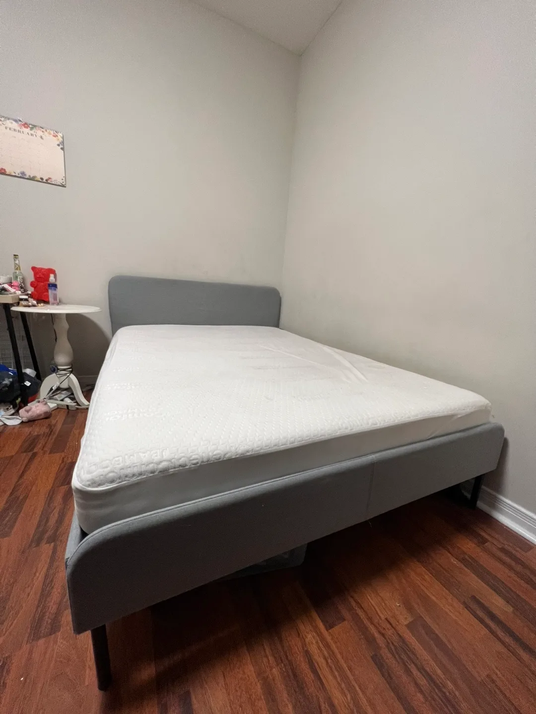 IKEA SLATTUM Full/Double Bed Frame - Light Gray image indicator(2)