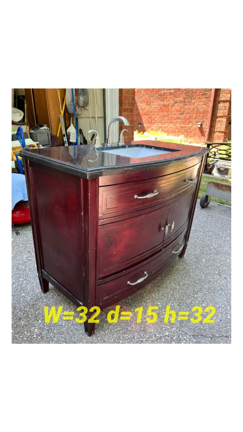 Bathroom Vanity with Sink - 32x15x32 thumbnail