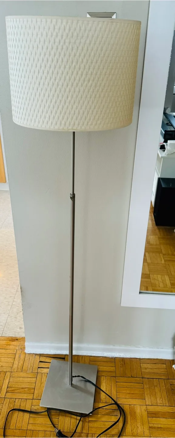 IKEA Floor Lamp with Woven Shade thumbnail
