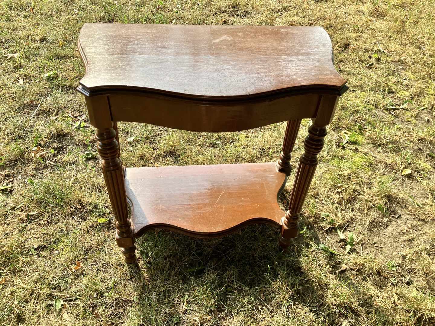Antique Walnut demilune table. - photo 2