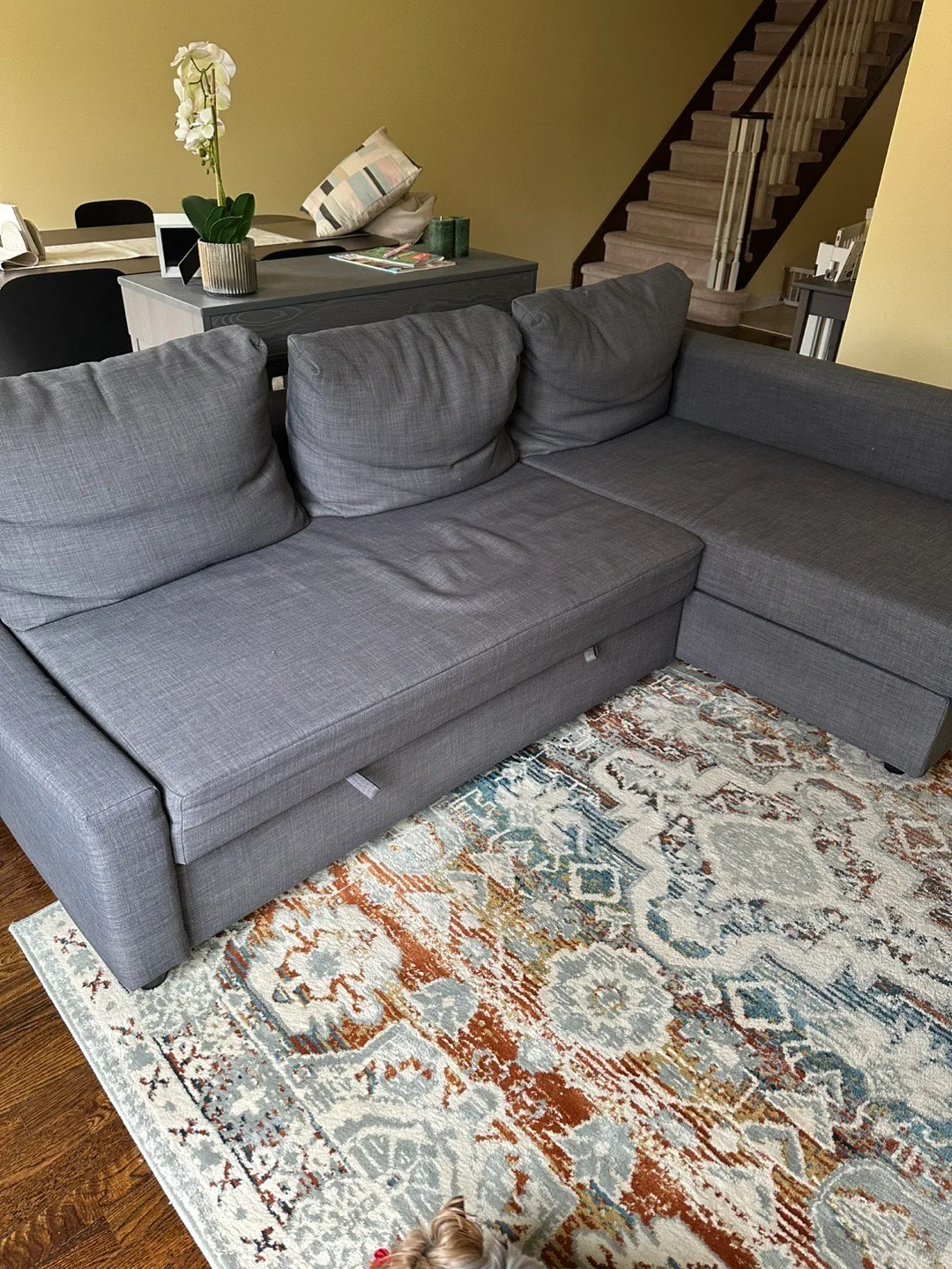 IKEA grey Friheten Sleeper Sectional Sofa(DELIVERY AVAILABLE) image indicator(8)