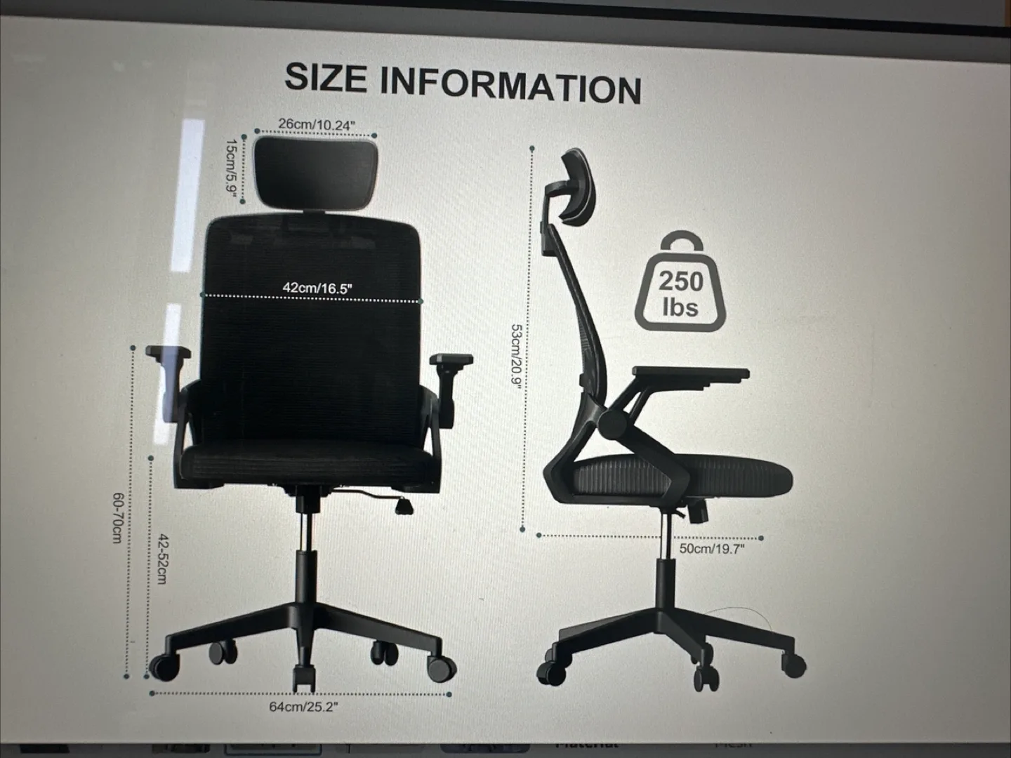 TREHOME High Back Ergonomic Office Chair image indicator(4)