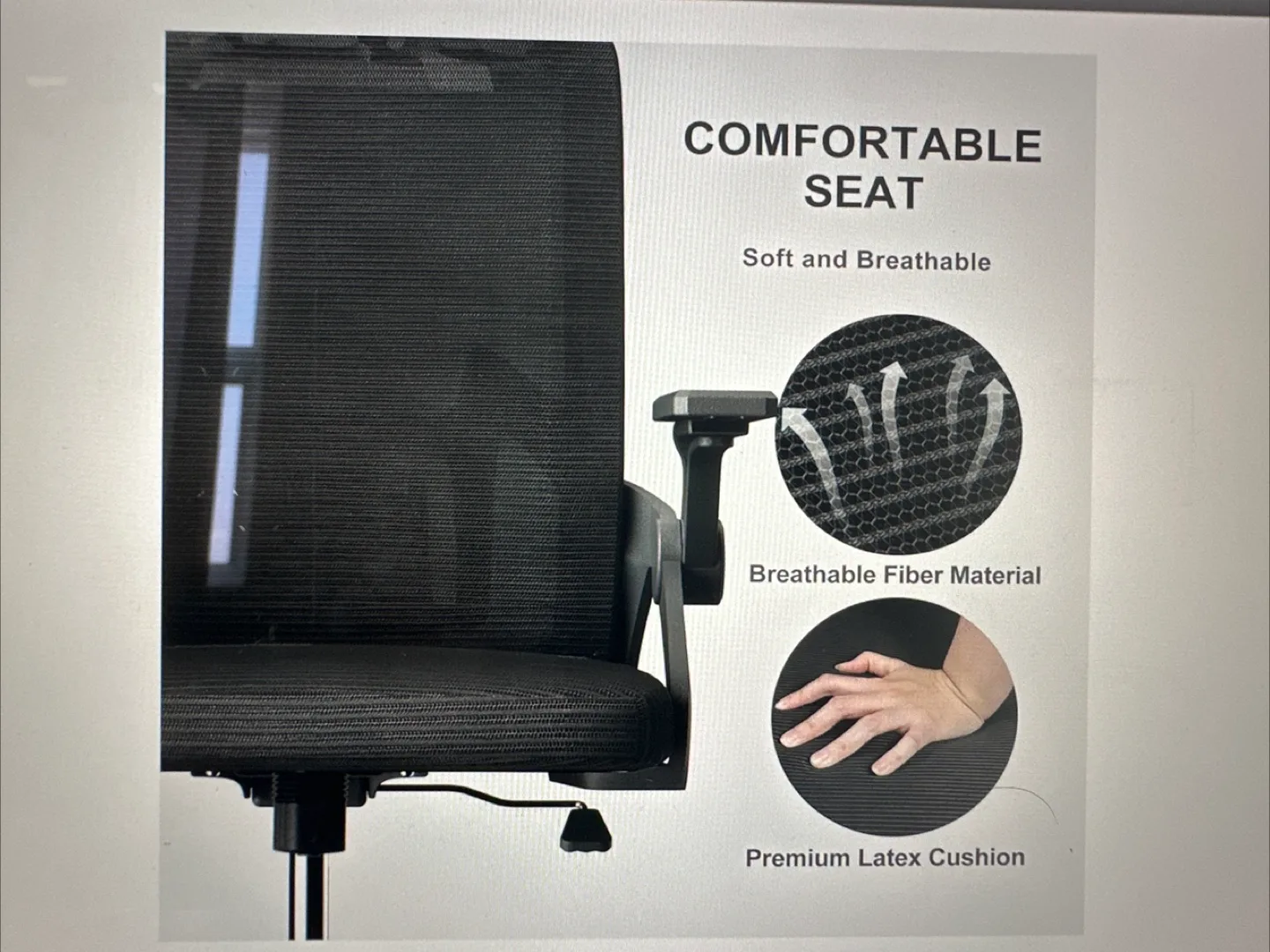 TREHOME High Back Ergonomic Office Chair image indicator(7)