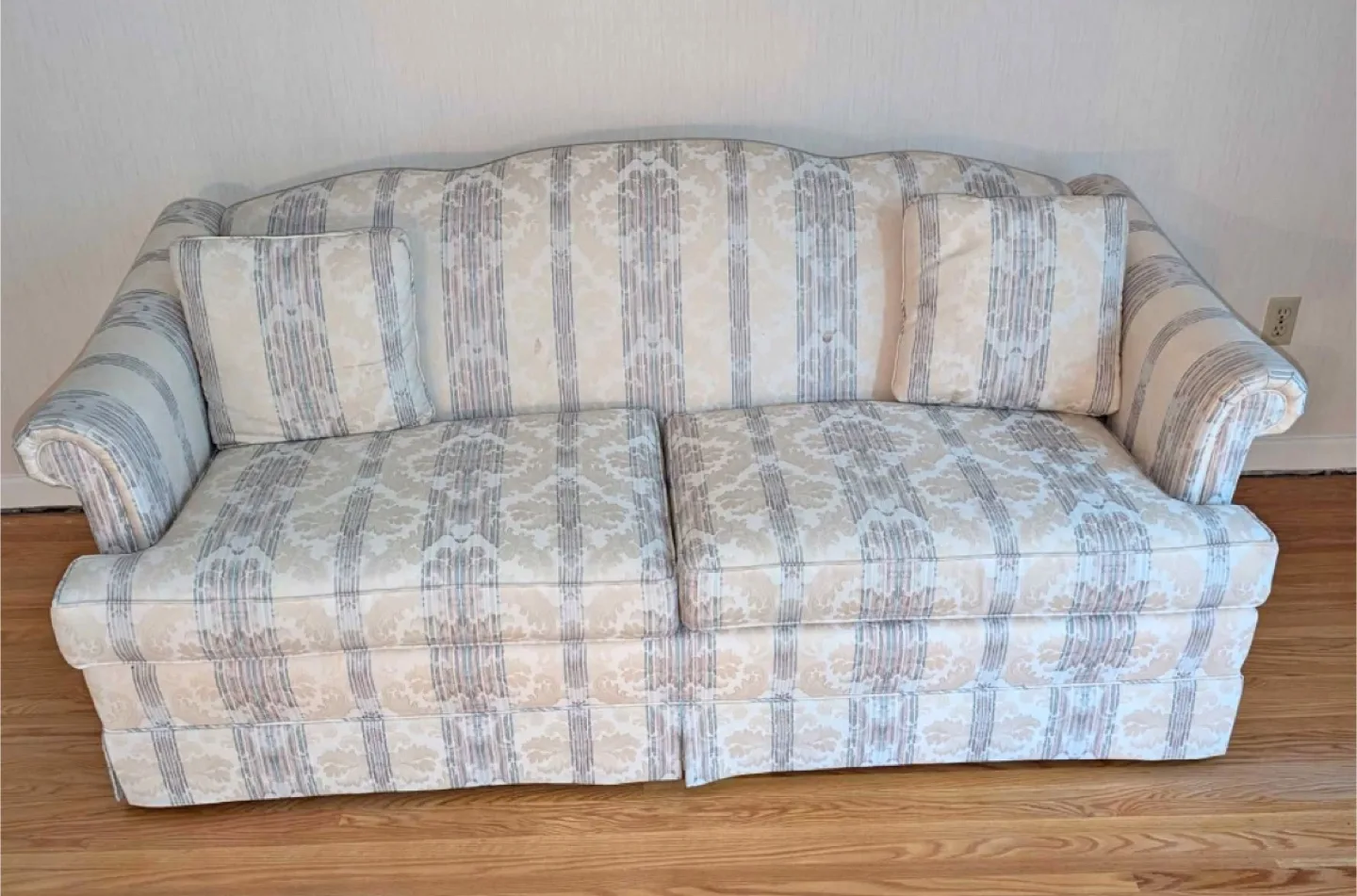 Patterned Sofa with Pillows thumbnail