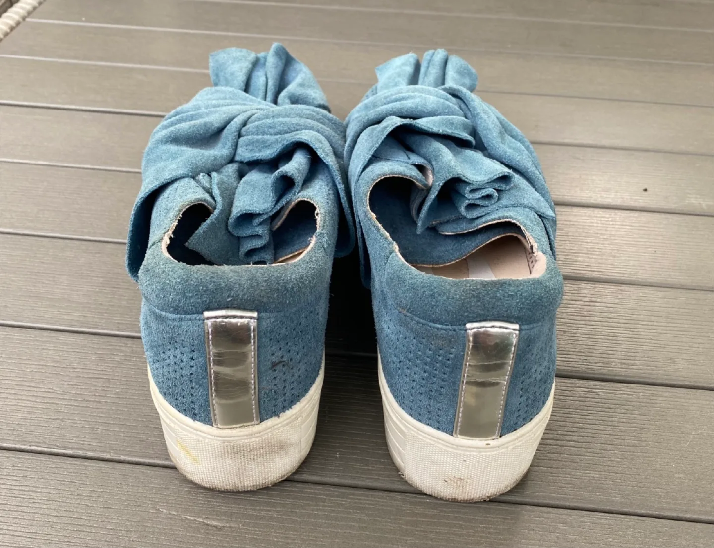 Kenneth Cole Suede Slip on Blue Sneakers 7 image indicator(4)