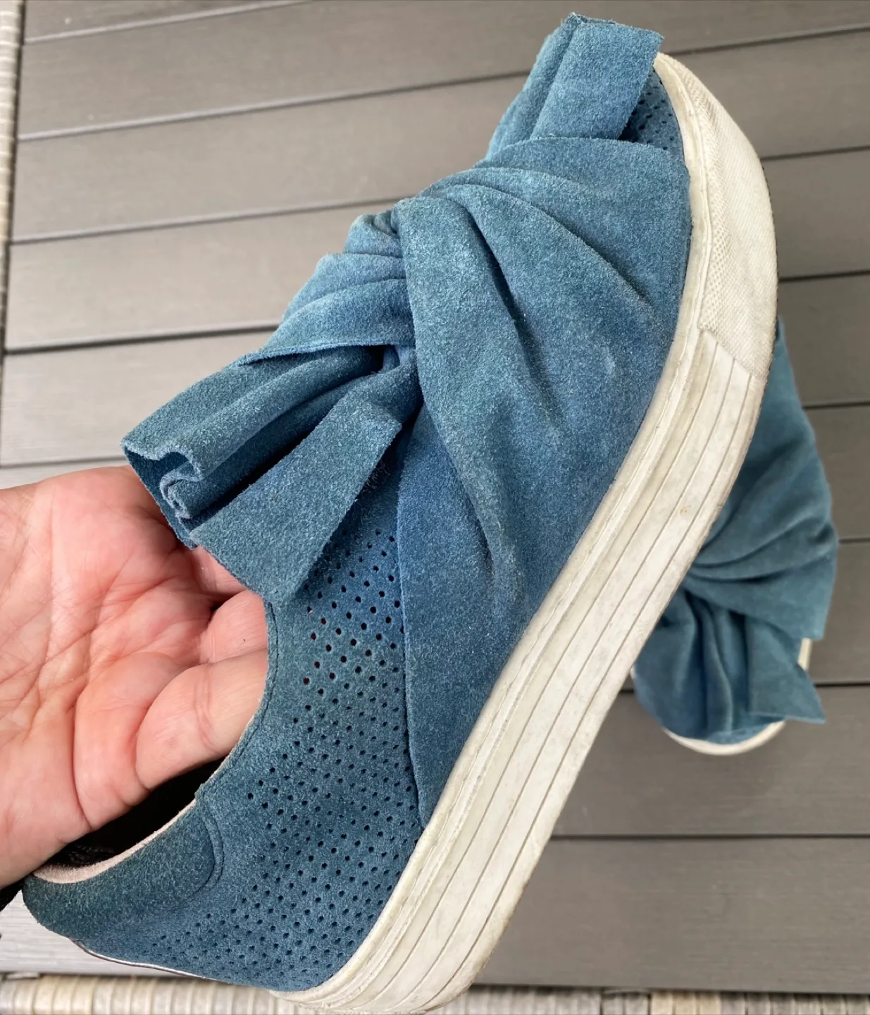 Kenneth Cole Suede Slip on Blue Sneakers 7 image indicator(5)