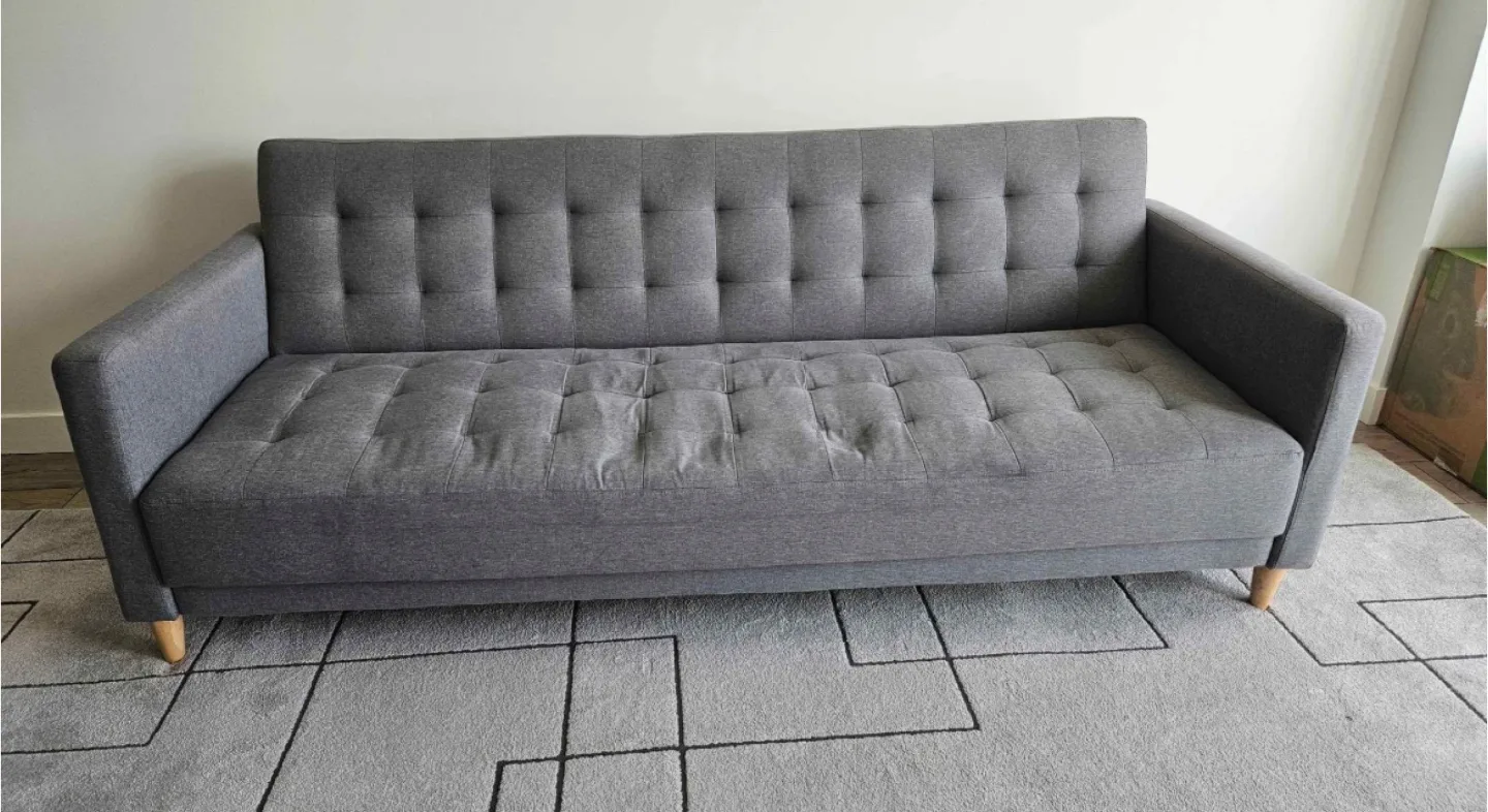 Wayfair Grey Futon Sofa Bed (delivery available) image indicator(2)