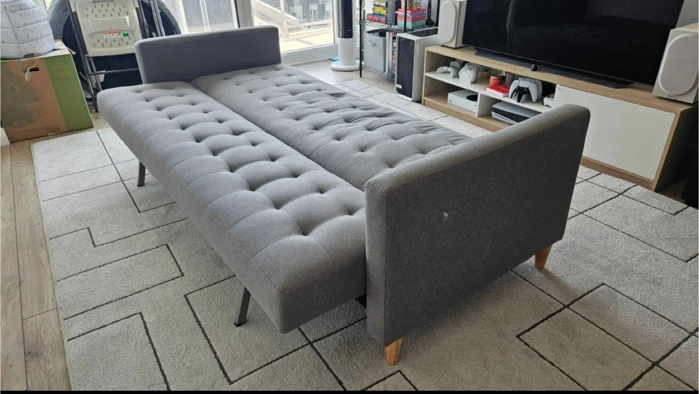 Wayfair Grey Futon Sofa Bed (delivery available) image indicator(3)