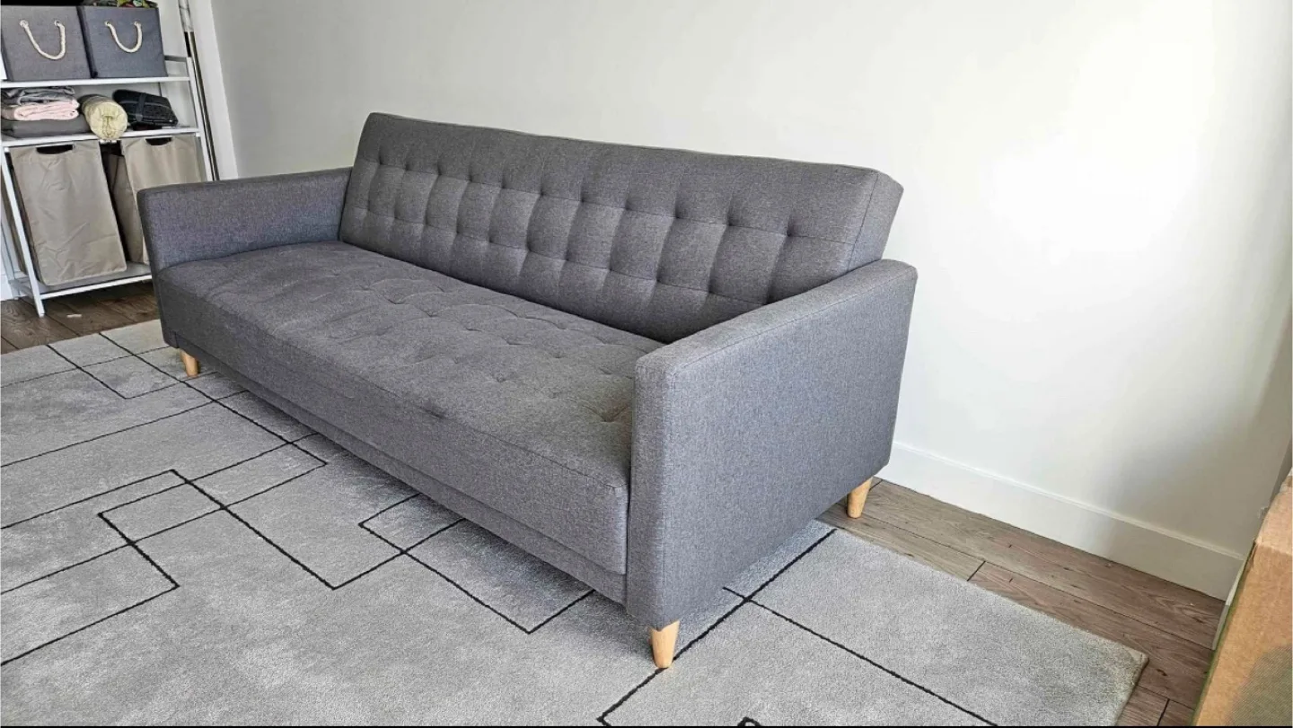 Wayfair Grey Futon Sofa Bed (delivery available) image indicator(5)