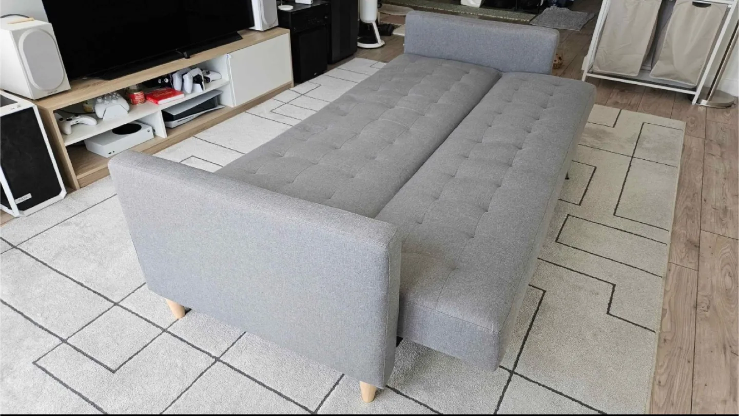 Wayfair Grey Futon Sofa Bed (delivery available) image indicator(4)