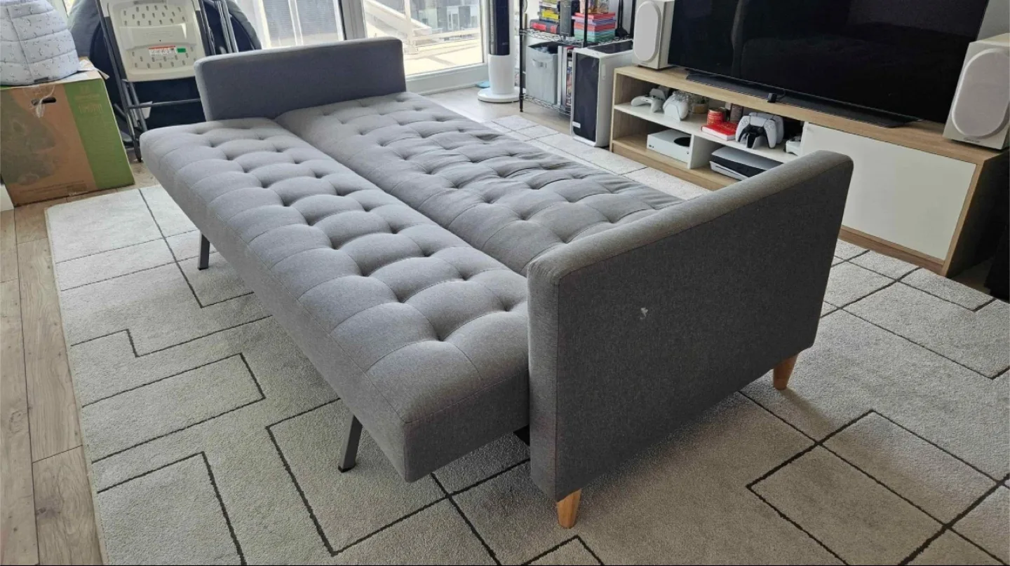 Wayfair Grey Futon Sofa Bed (delivery available) image indicator(10)