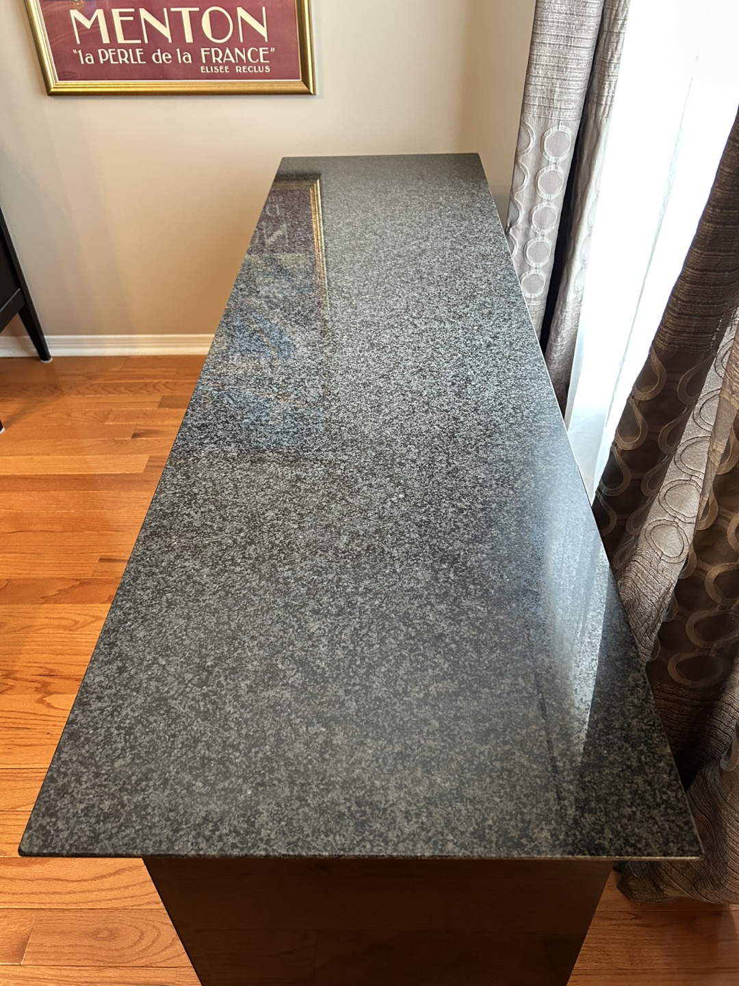 Black Granite Top Sideboard