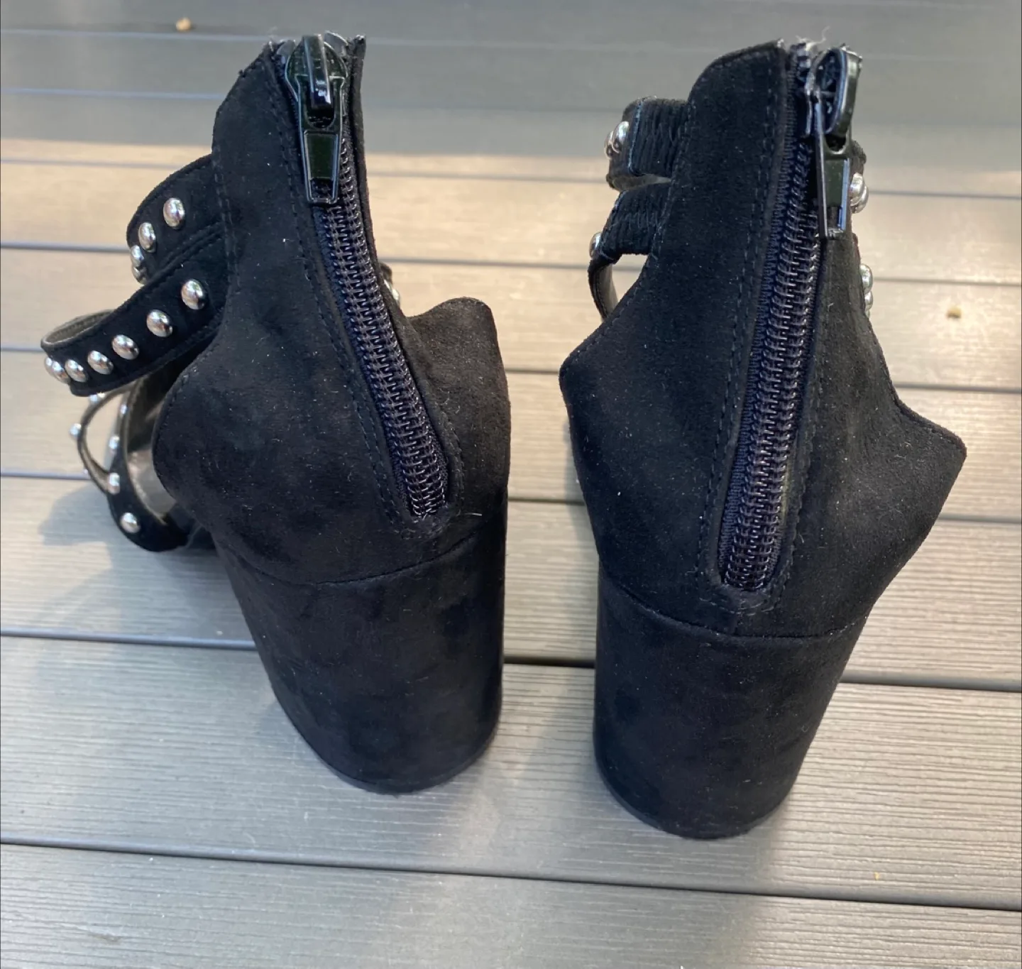 Steve Madden Black Studded Heels, Size 8 image indicator(5)