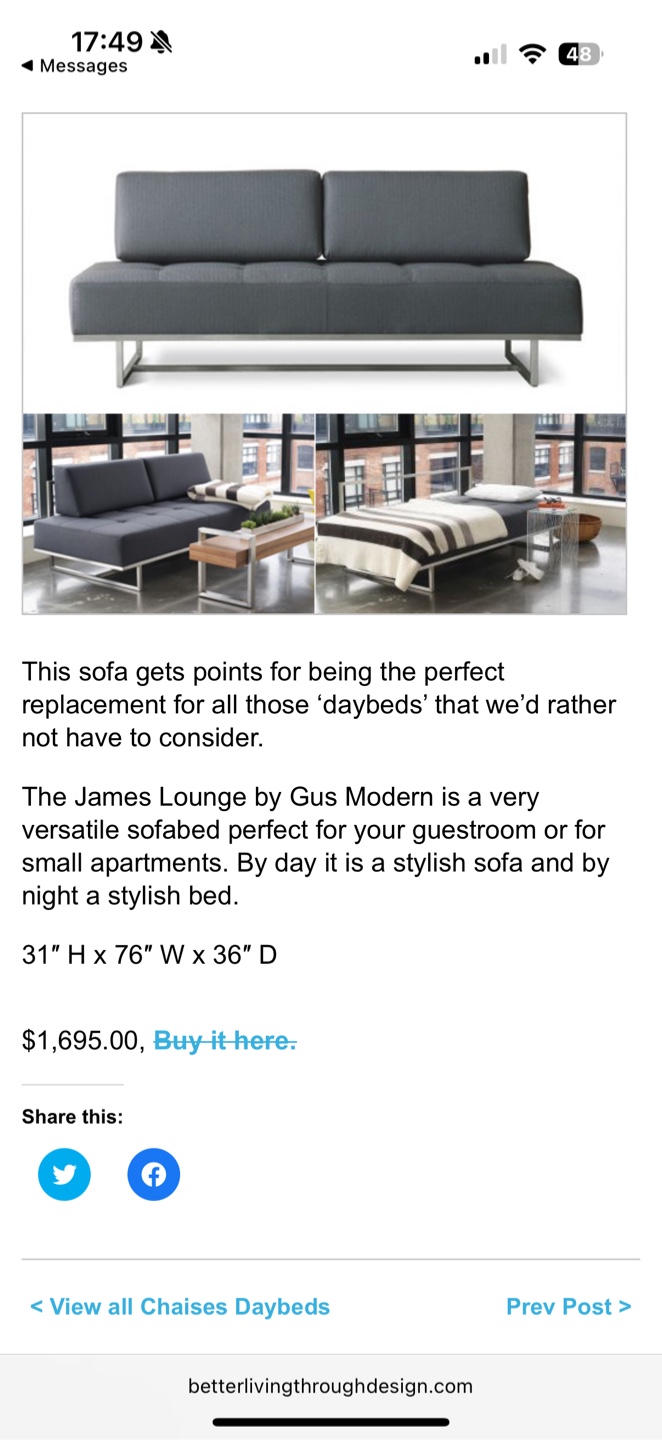 Gus Modern Day Bed and Lounge Sofa - photo 3