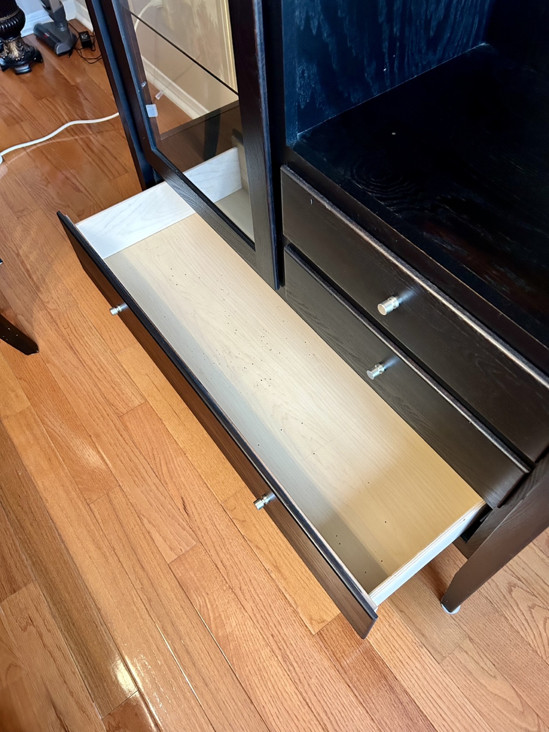 Black Curio Cabinet with Glass Door - photo 4