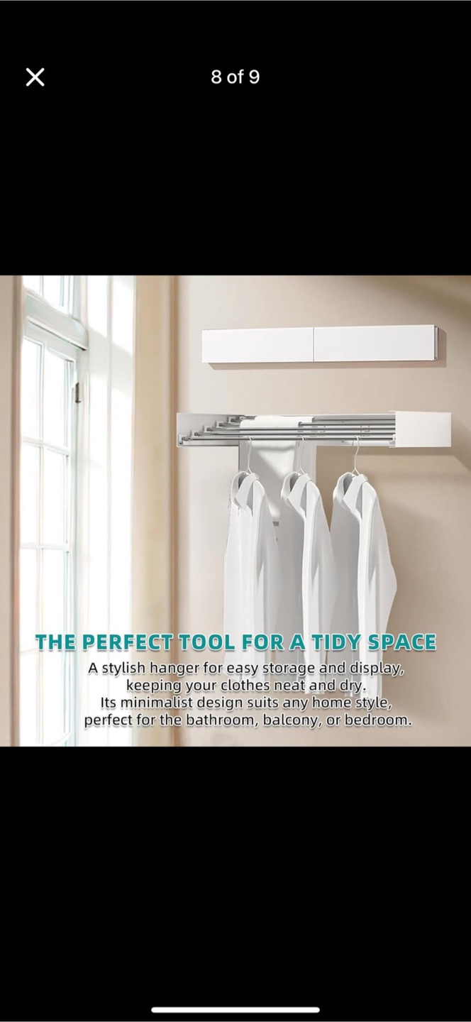 Wall Mounted Clothes Drying Rack - photo 2