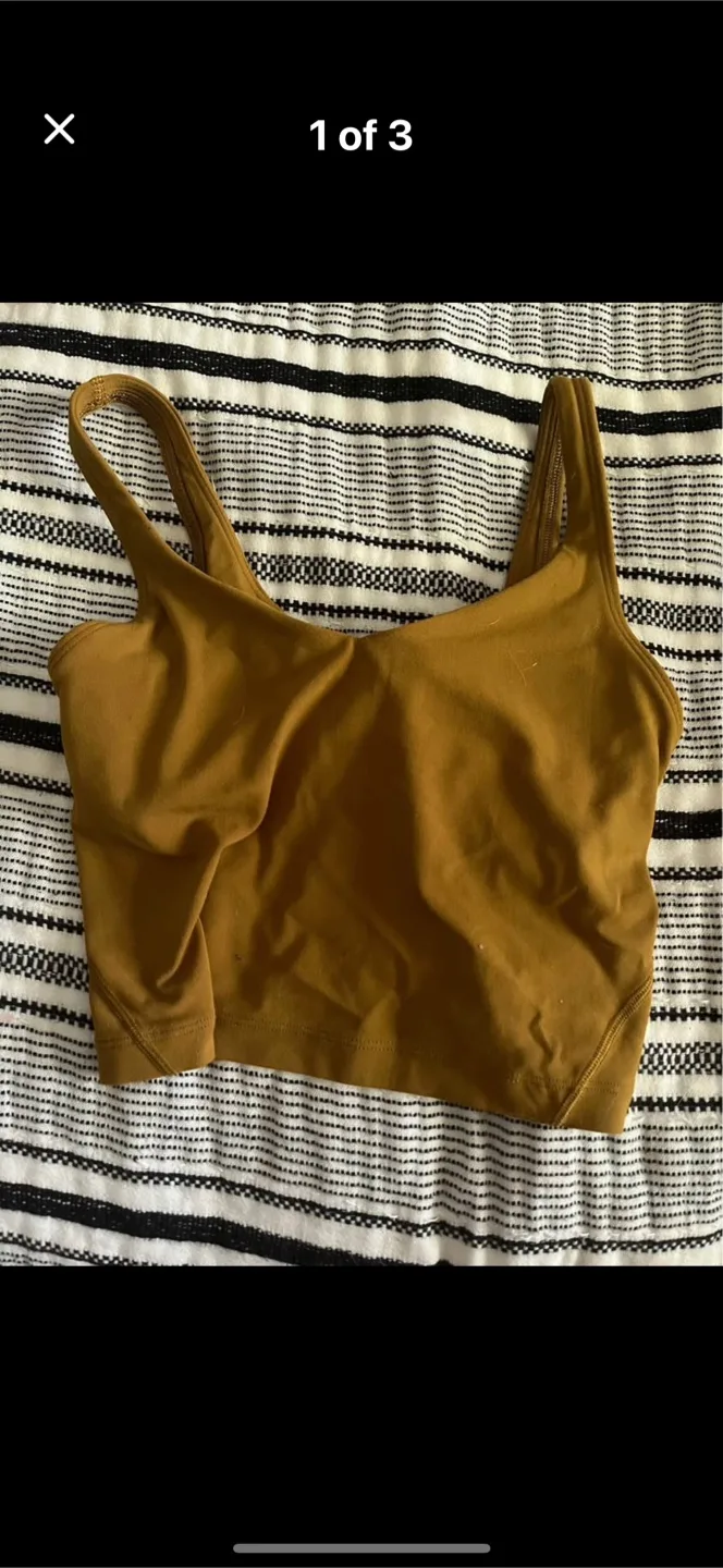 Lululemon Tank Top - Size 0, Brown thumbnail