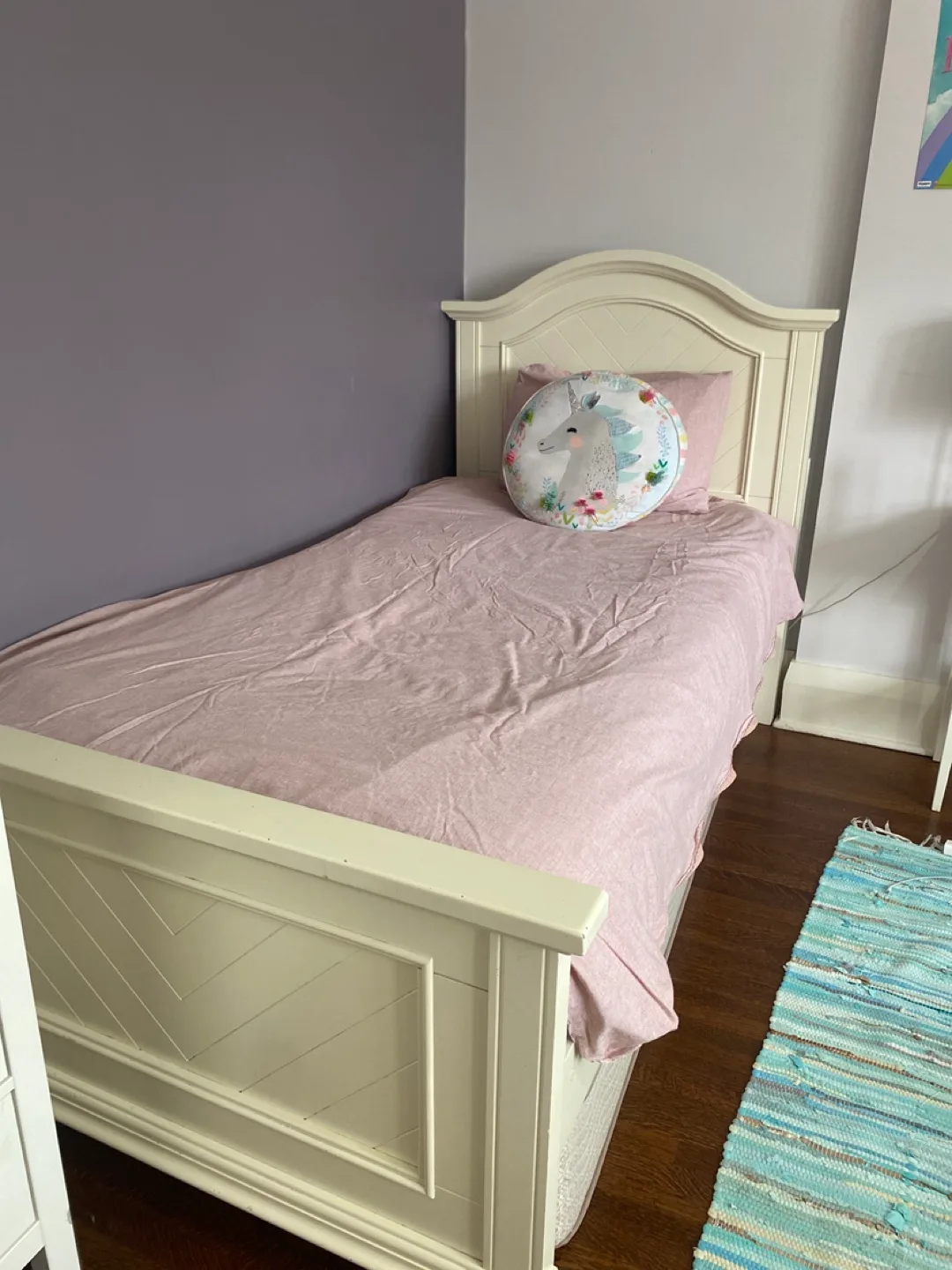 Single (twin) bed frame and Pottery Barn mattress thumbnail