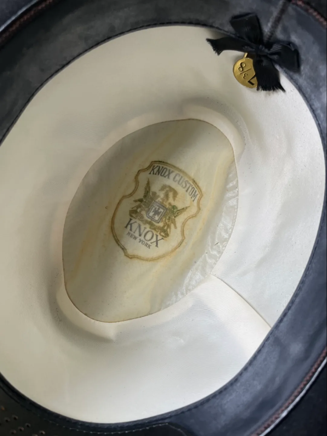 Stetson Black Fedora Hat - Size 7 3/8 image indicator(5)