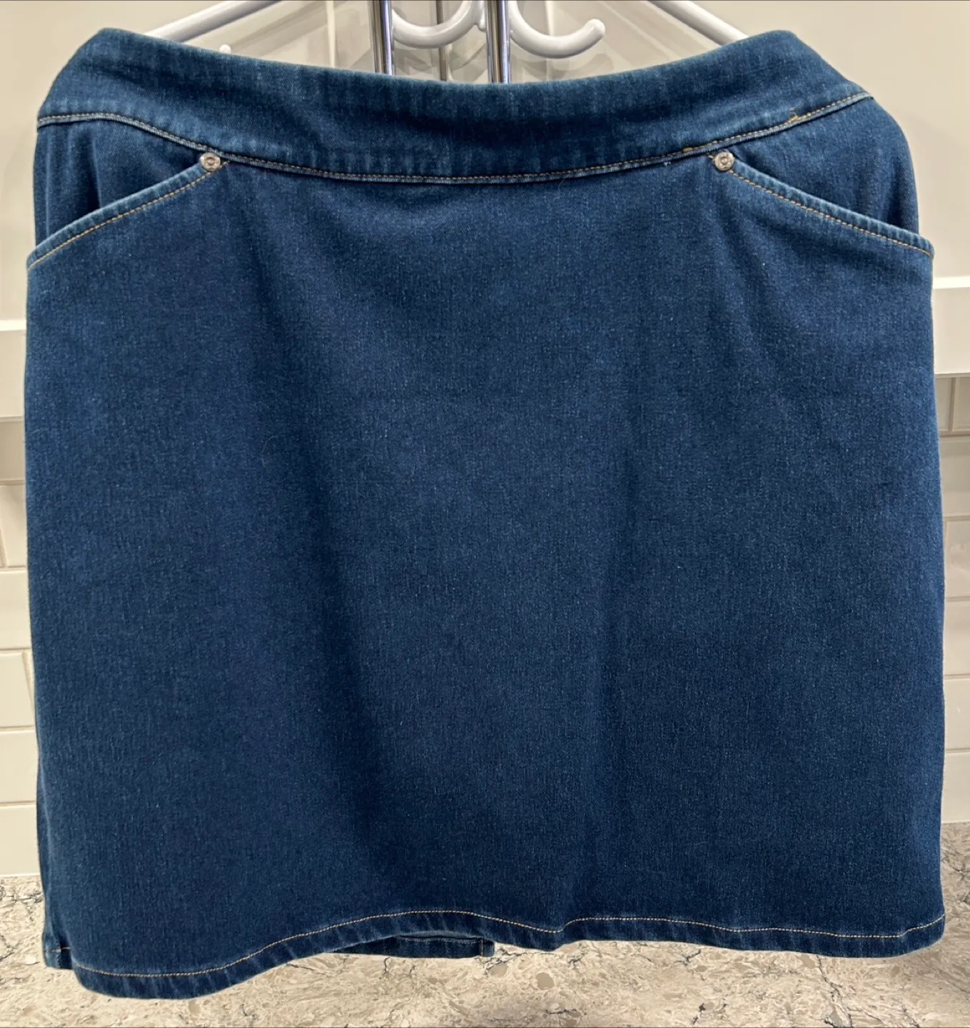 Women’s Blue Soft Denim Stretchy Skort  (Northern Reflections) thumbnail