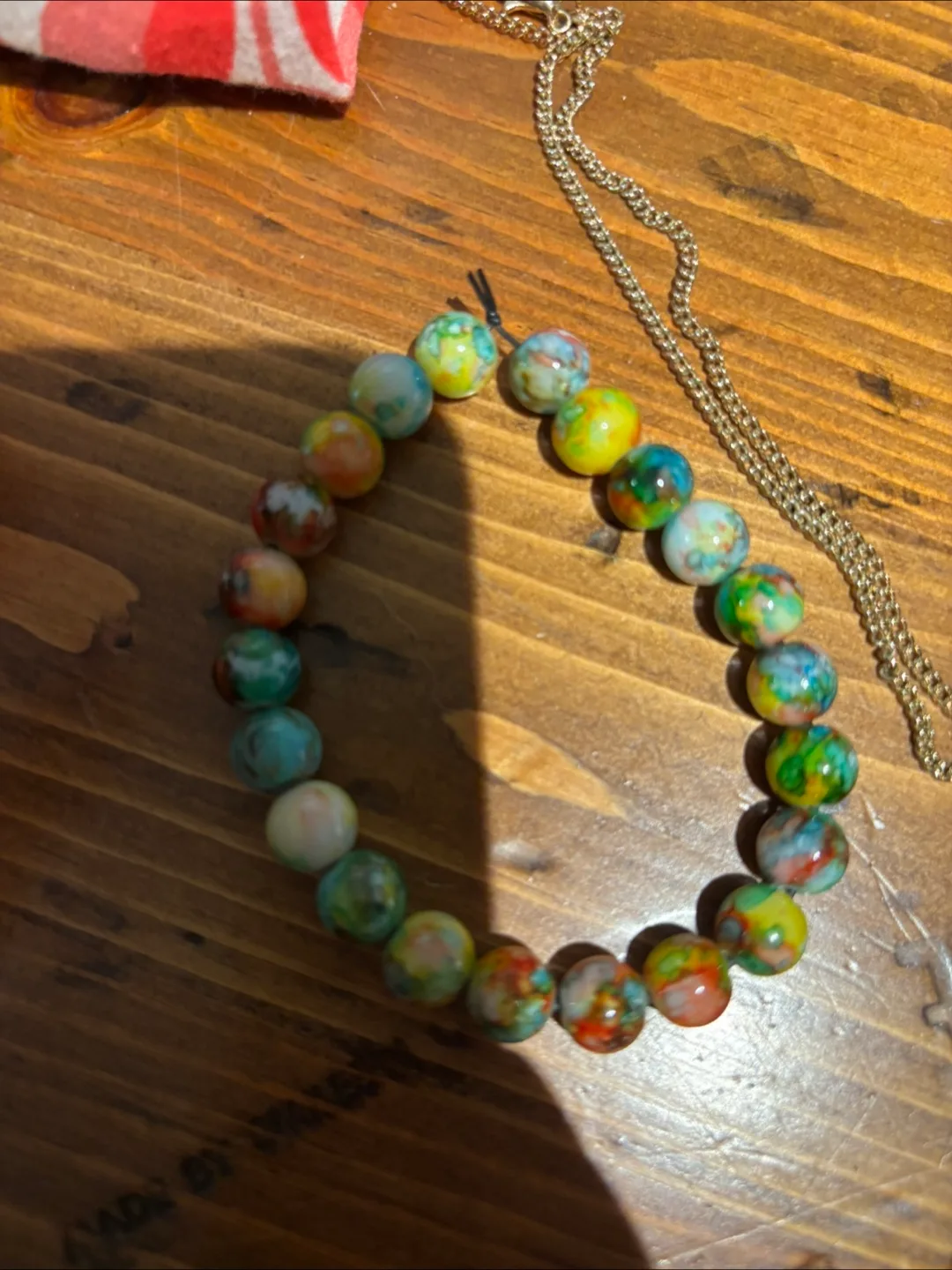 Assorted beaded bracelets and necklace image indicator(6)