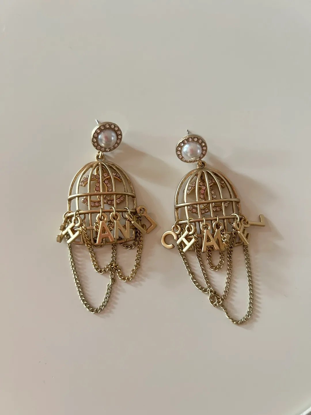 Chanel Cage Dangle Earrings thumbnail