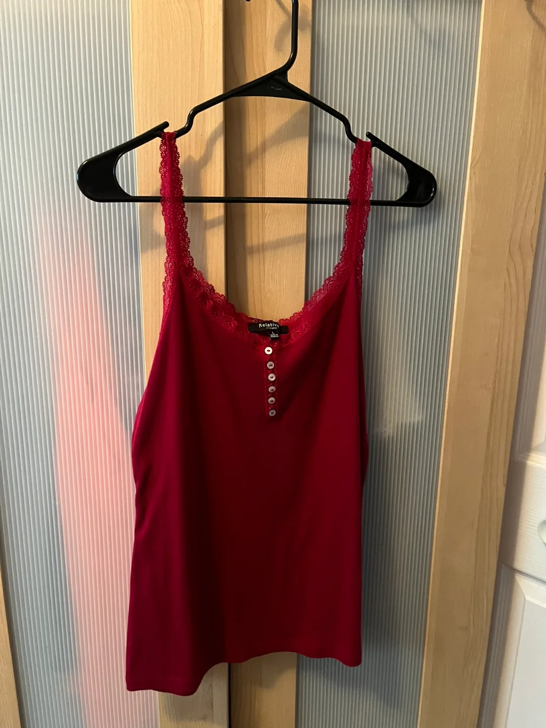 Relativity Intimates Red Tank Top - Size L thumbnail