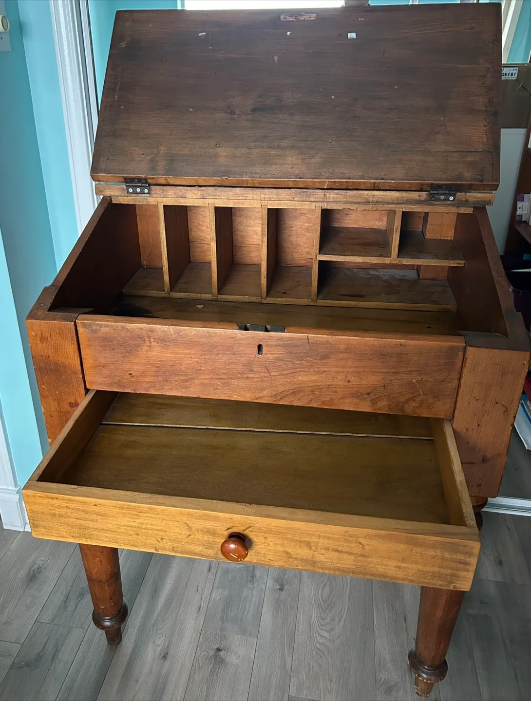 Antique Wooden Secretary Desk